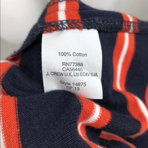 J Crew Blazer L Red White Navy Stripe Knit Cotton - Picture 3 of 9